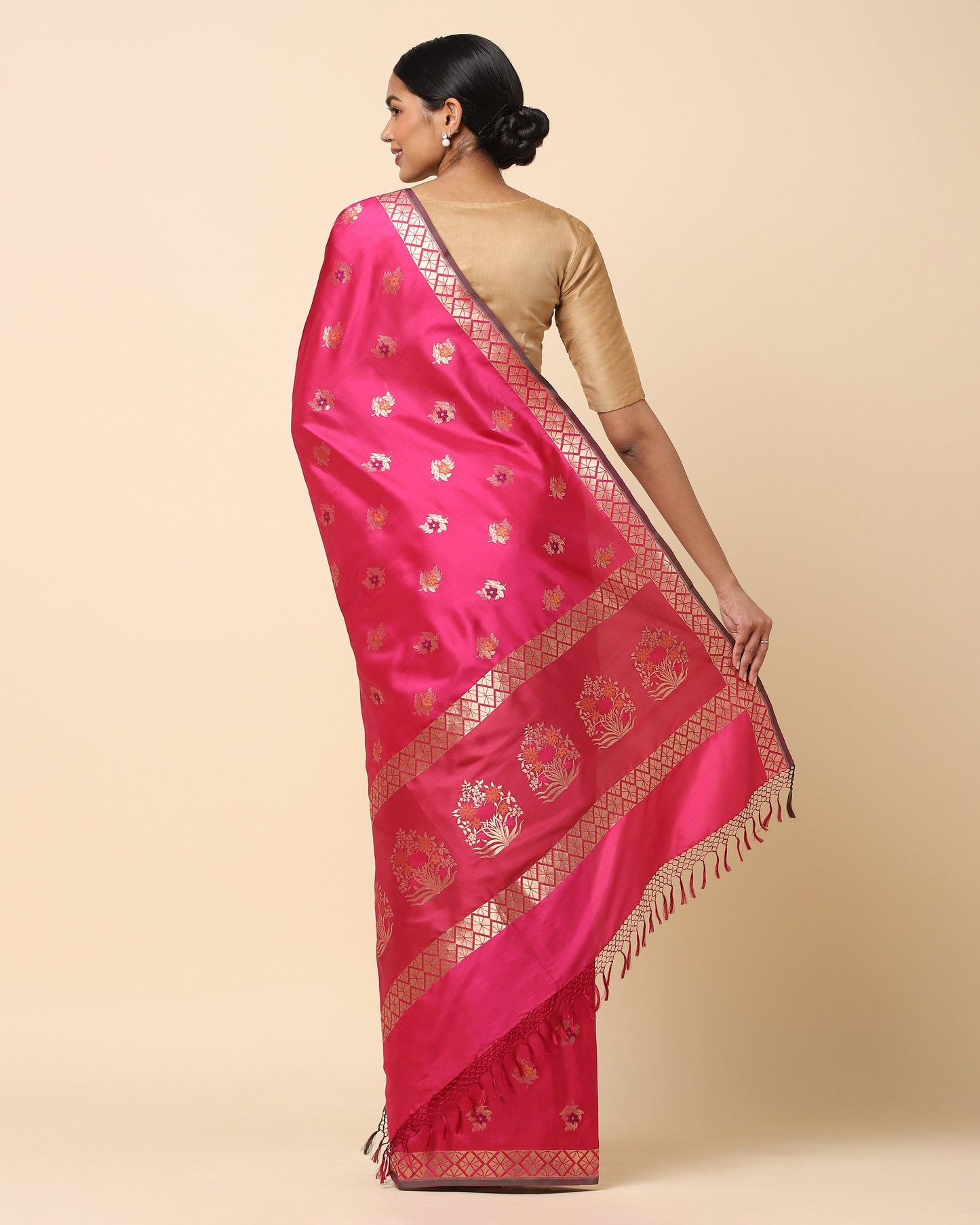 Parijat Cutwork Silk Saree