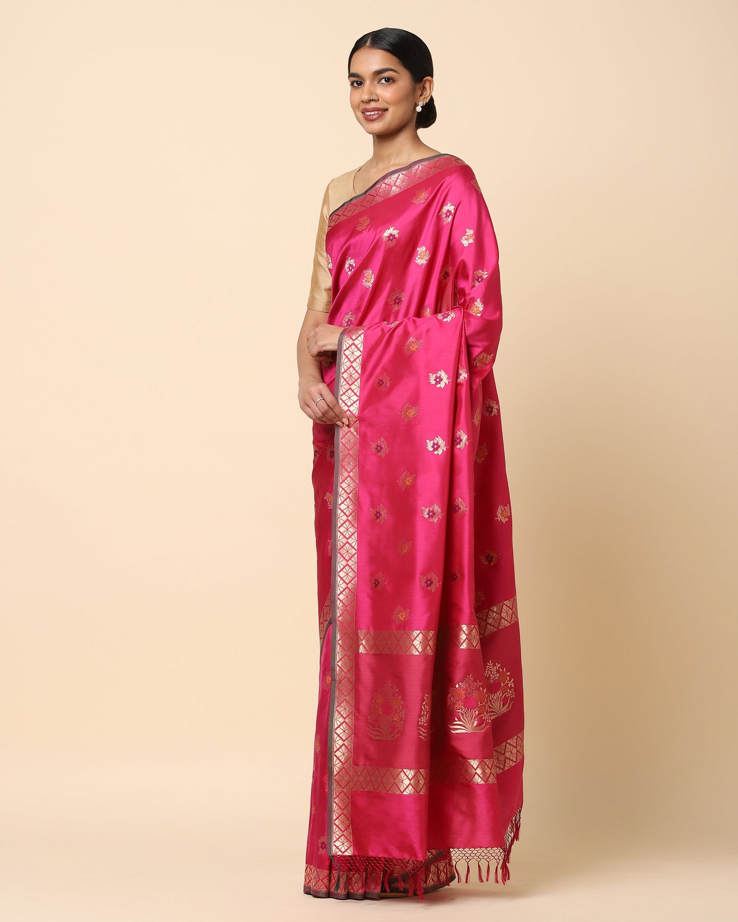 Parijat Cutwork Silk Saree