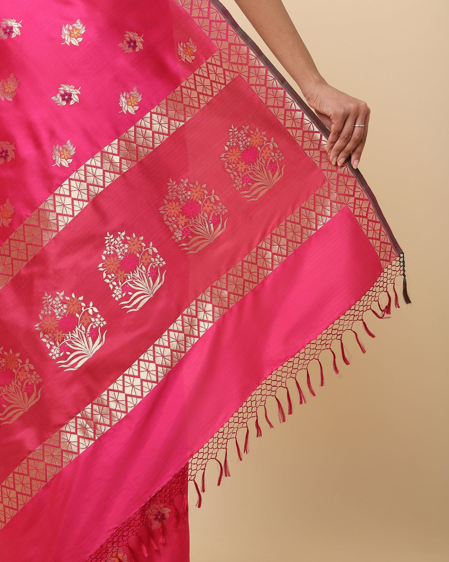 Parijat Cutwork Silk Saree