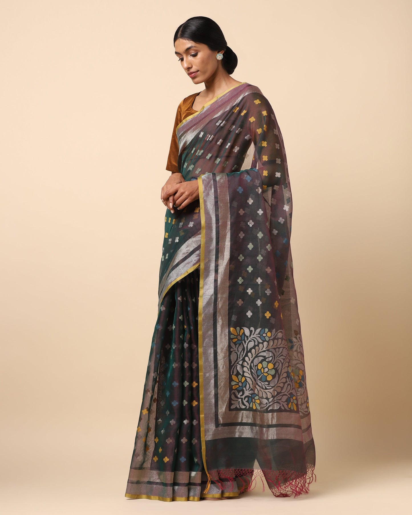 Rudra Jamdani Silk Cotton Saree