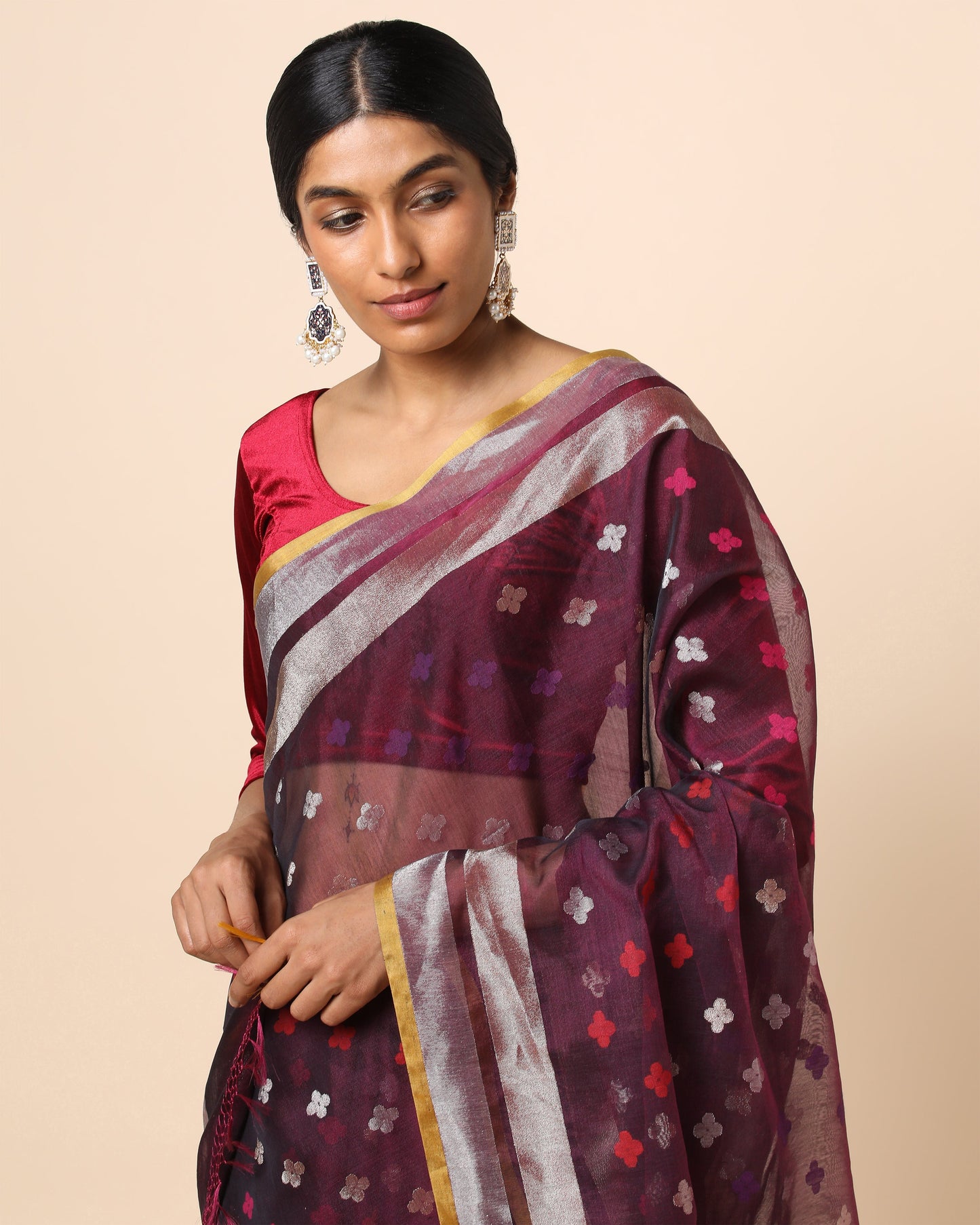 Rudra Jamdani Silk Cotton Saree