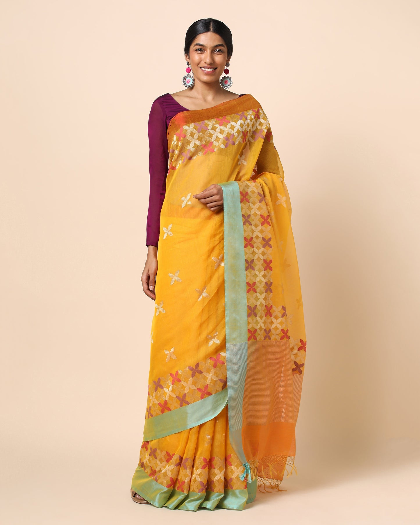 Elanor Jamdani Silk Cotton Saree
