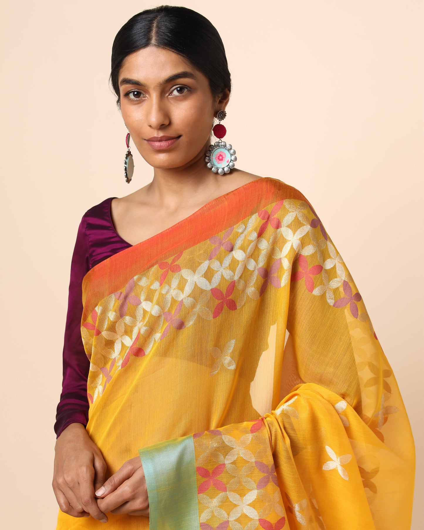Elanor Jamdani Silk Cotton Saree
