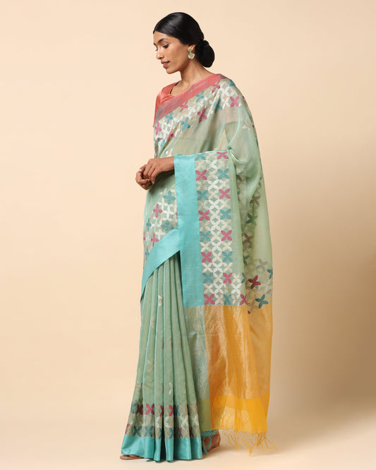 Elanor Jamdani Silk Cotton Saree