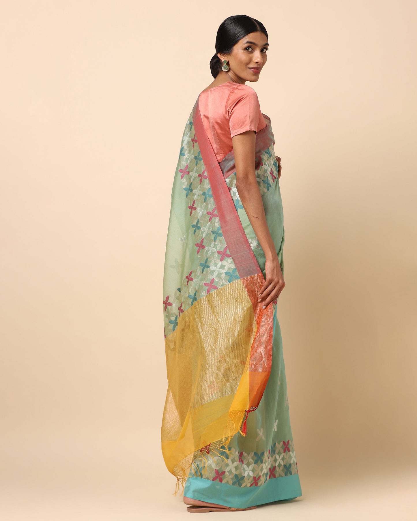 Elanor Jamdani Silk Cotton Saree