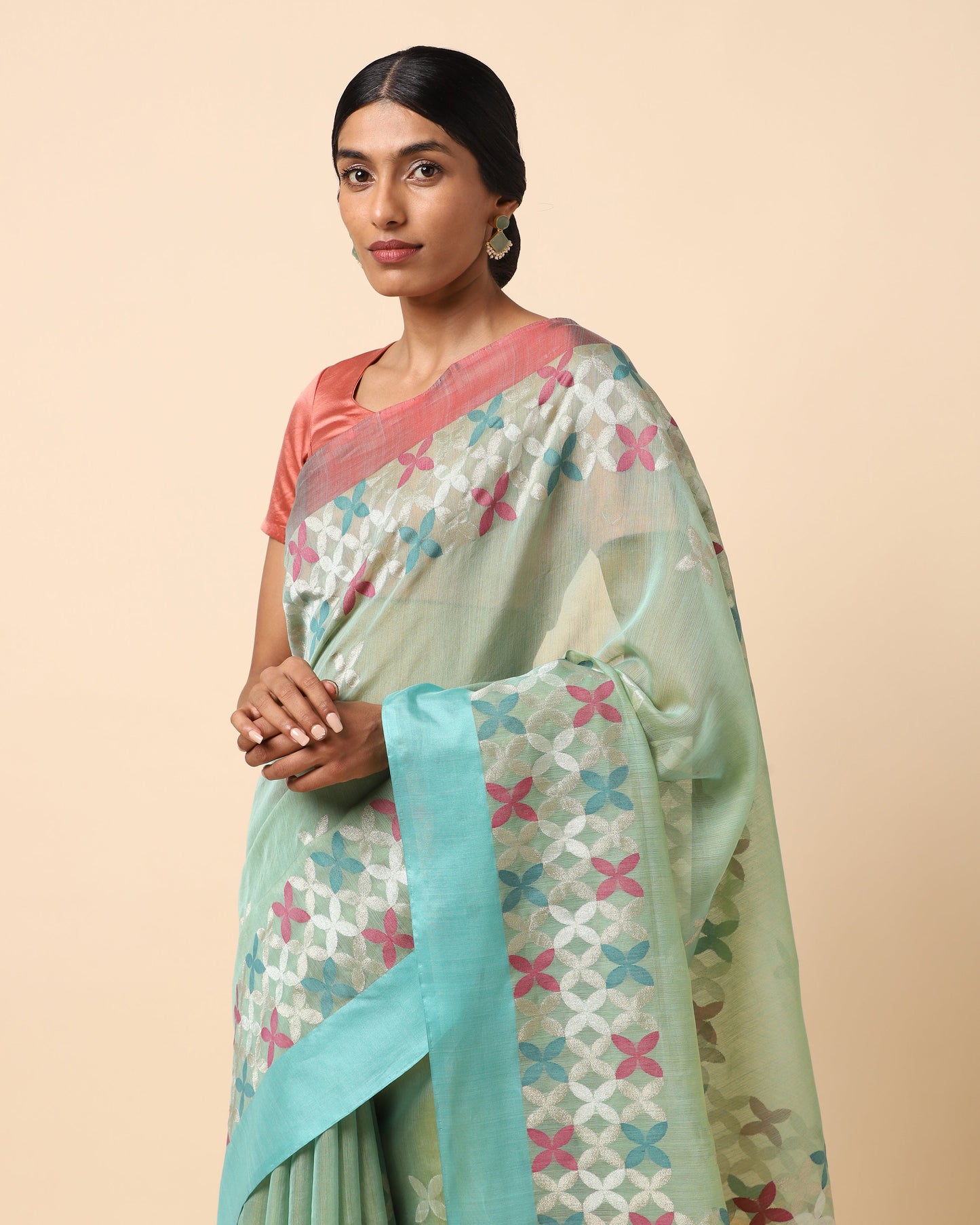 Elanor Jamdani Silk Cotton Saree