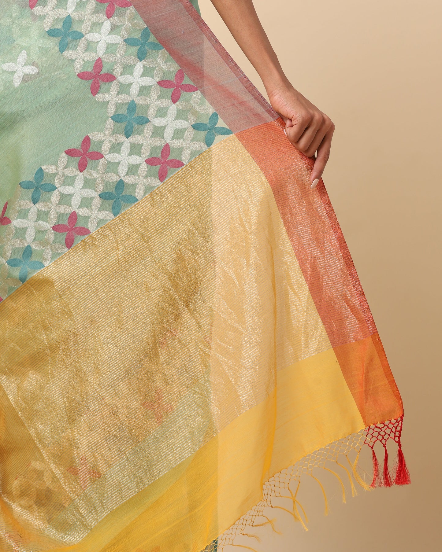 Elanor Jamdani Silk Cotton Saree
