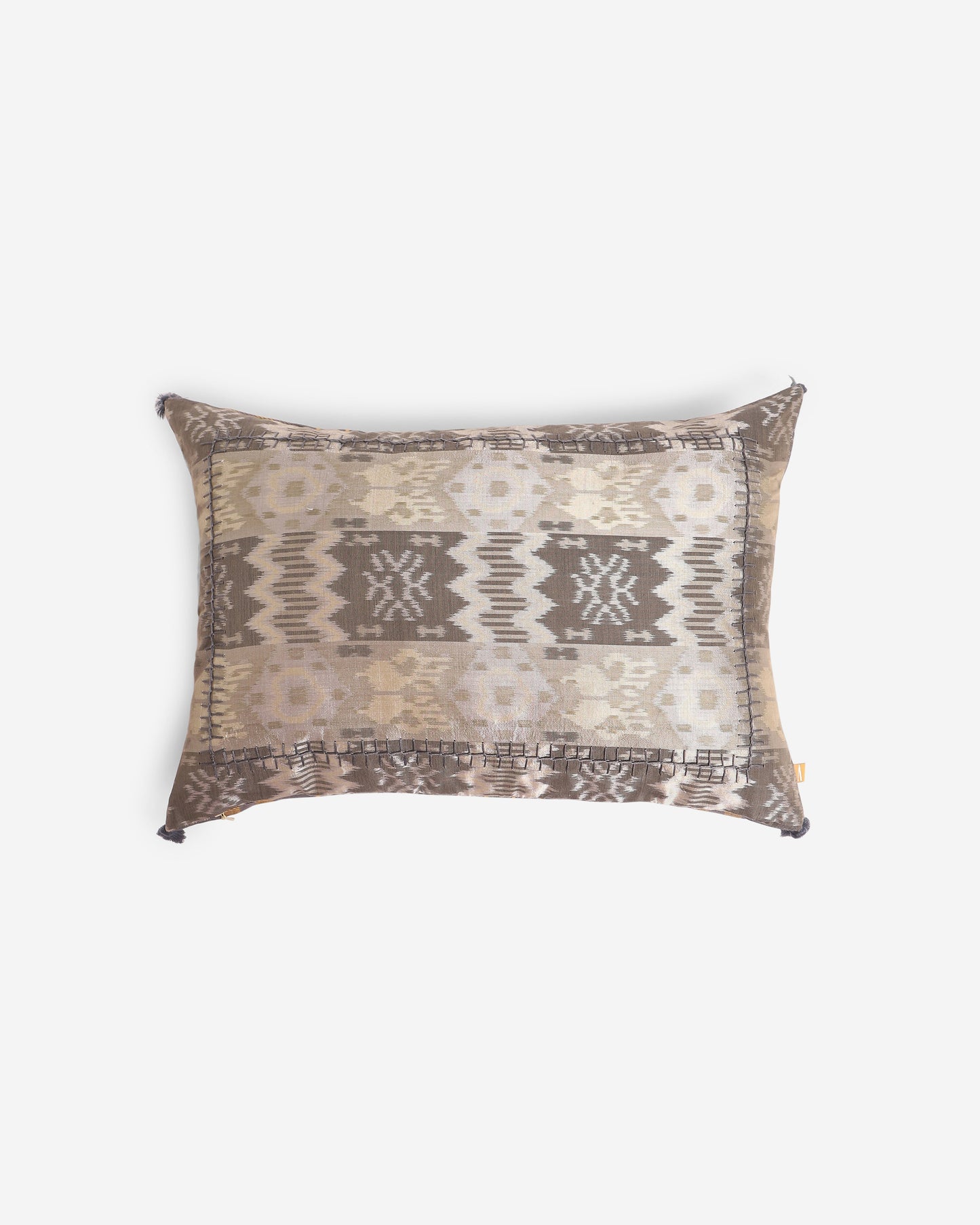 Nurgul Weft Ikat Cotton Silk Cushion Cover