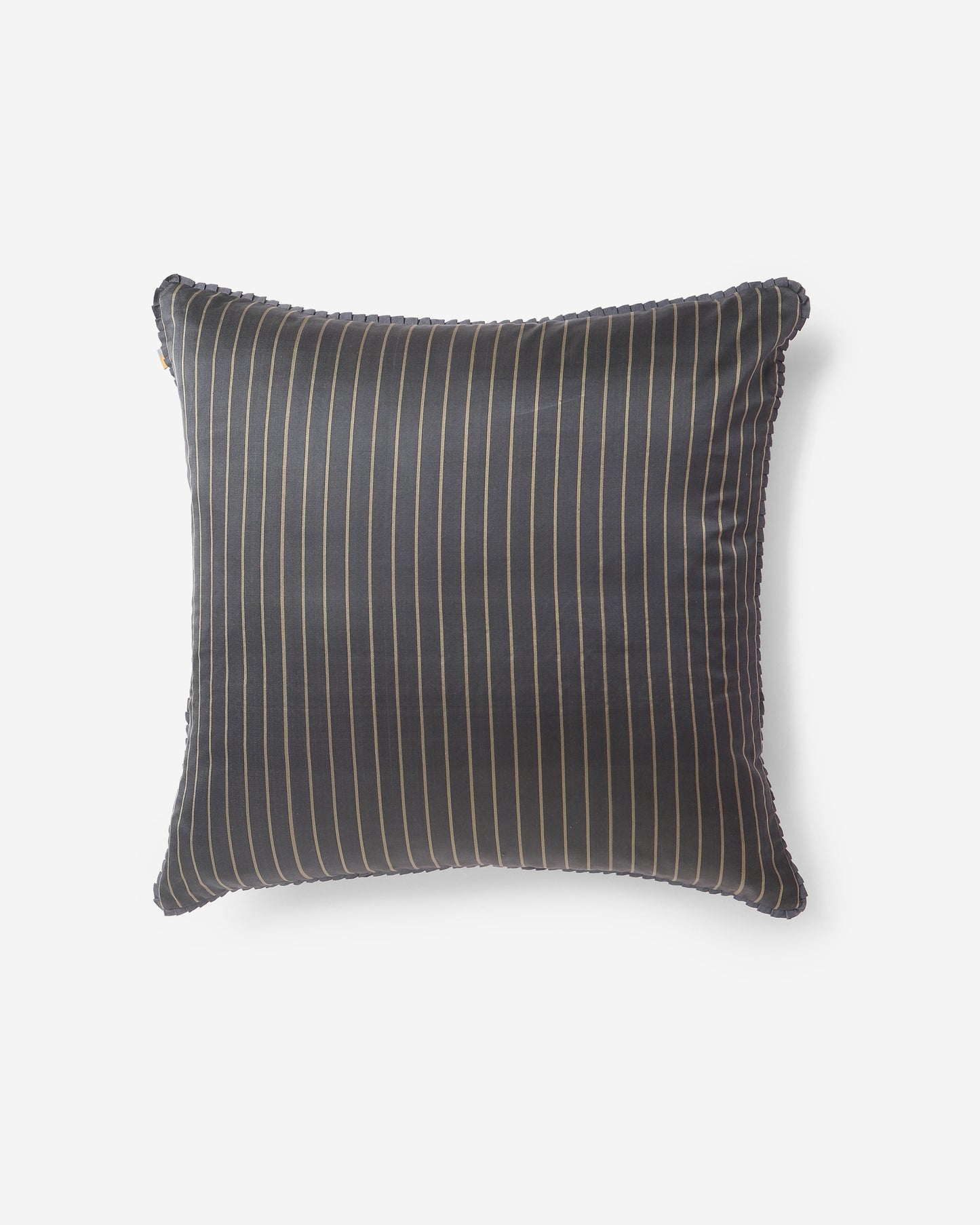 Solid Stripe Satin Cotton Silk Cushion Cover