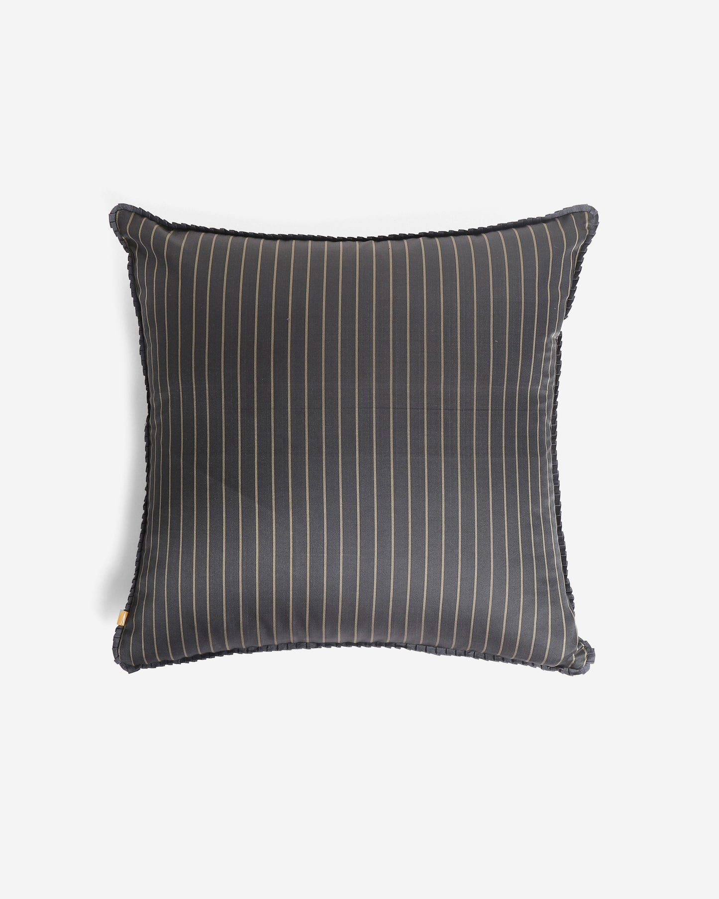 Solid Stripe Satin Cotton Silk Cushion Cover