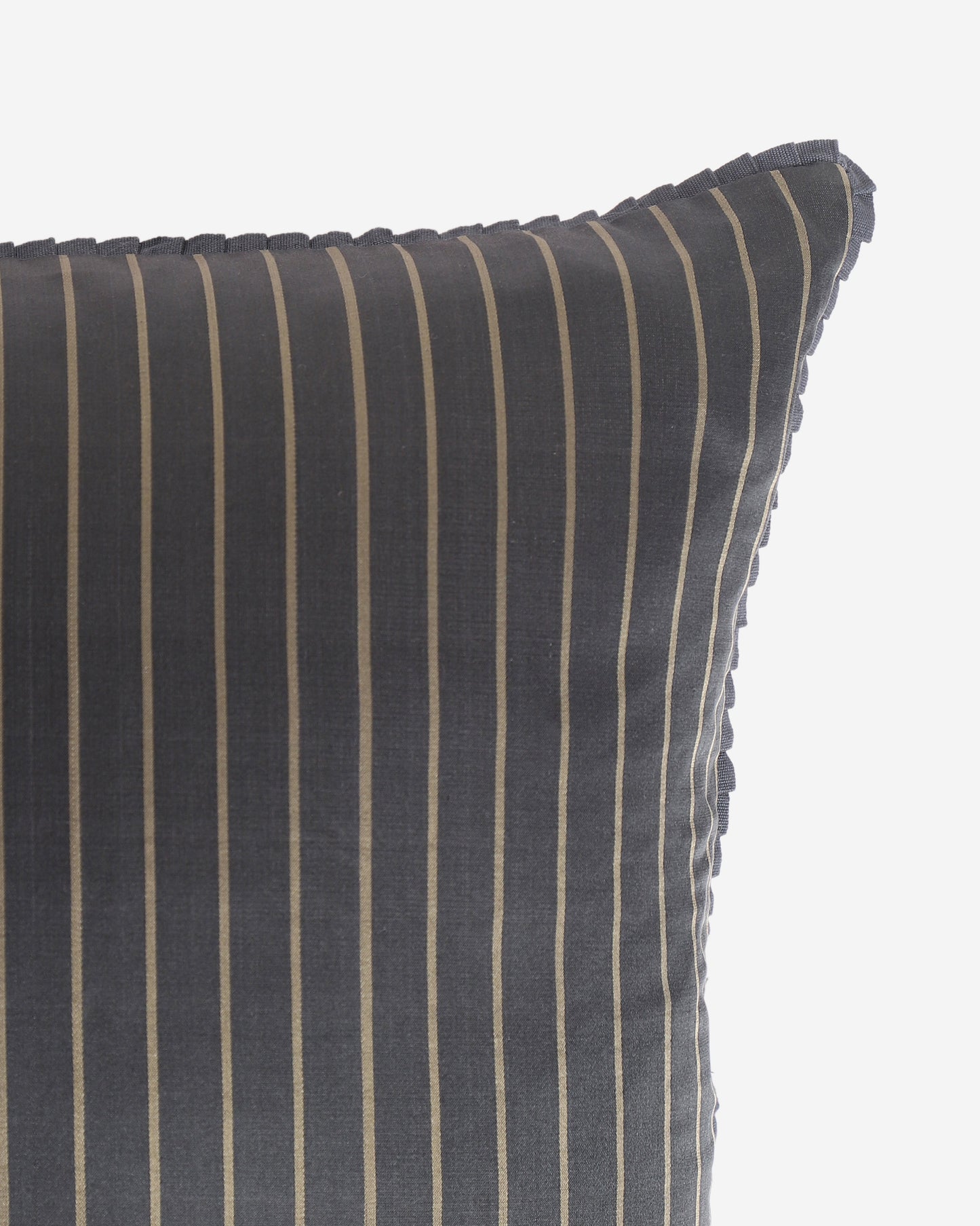 Solid Stripe Satin Cotton Silk Cushion Cover