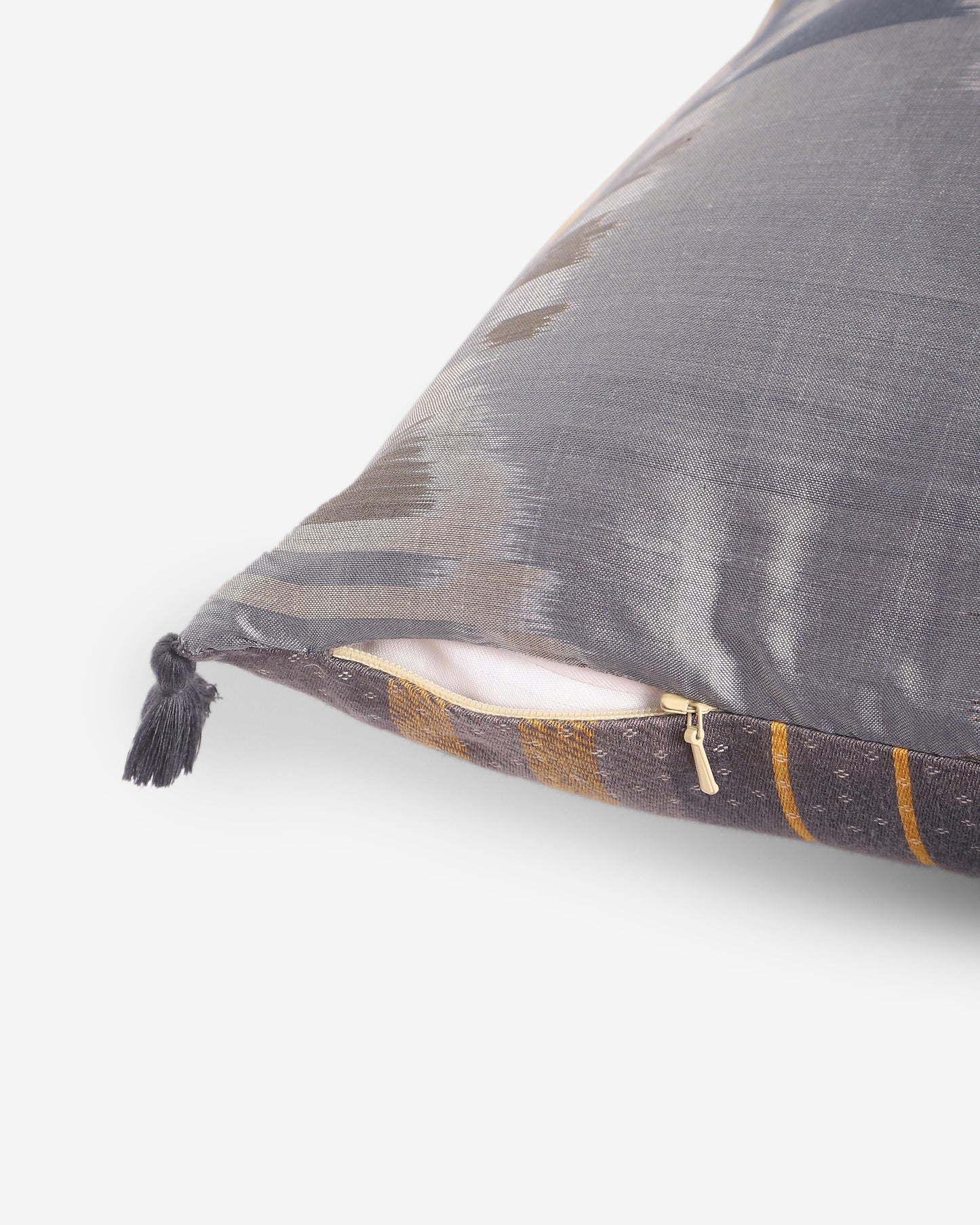 Sefa Weft Ikat Cotton Silk Cushion Cover