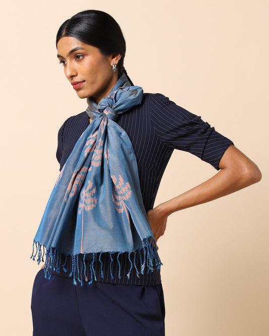Panaa Warp Ikat Silk Cotton Stole