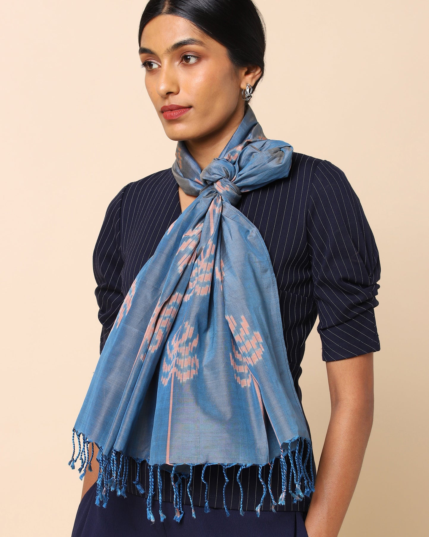 Panaa Warp Ikat Silk Cotton Stole