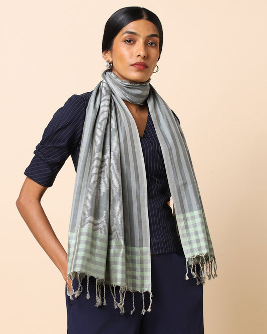 Usha Weft Ikat Cotton Silk Stole