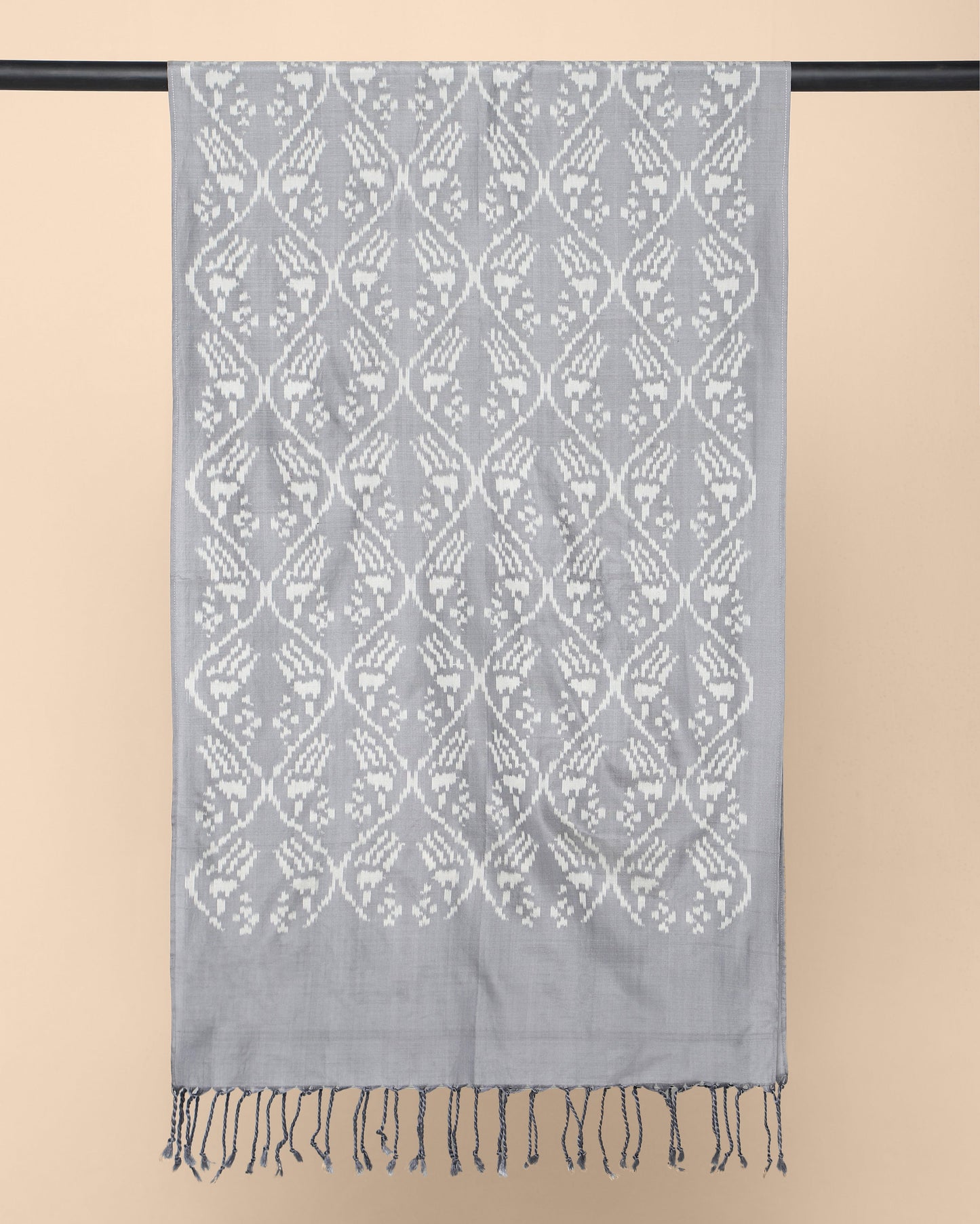 Edric Warp Ikat Silk Cotton Stole