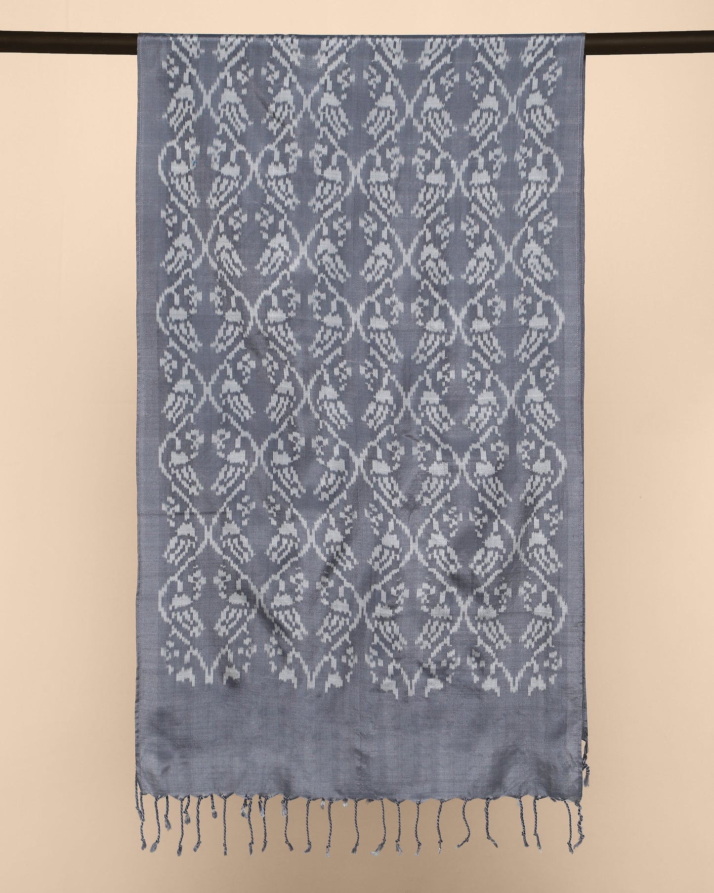 Edric Warp Ikat Silk Cotton Stole
