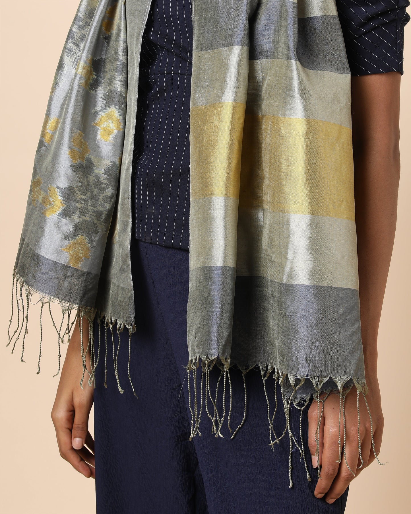 Fatma Weft Ikat Silk Stole