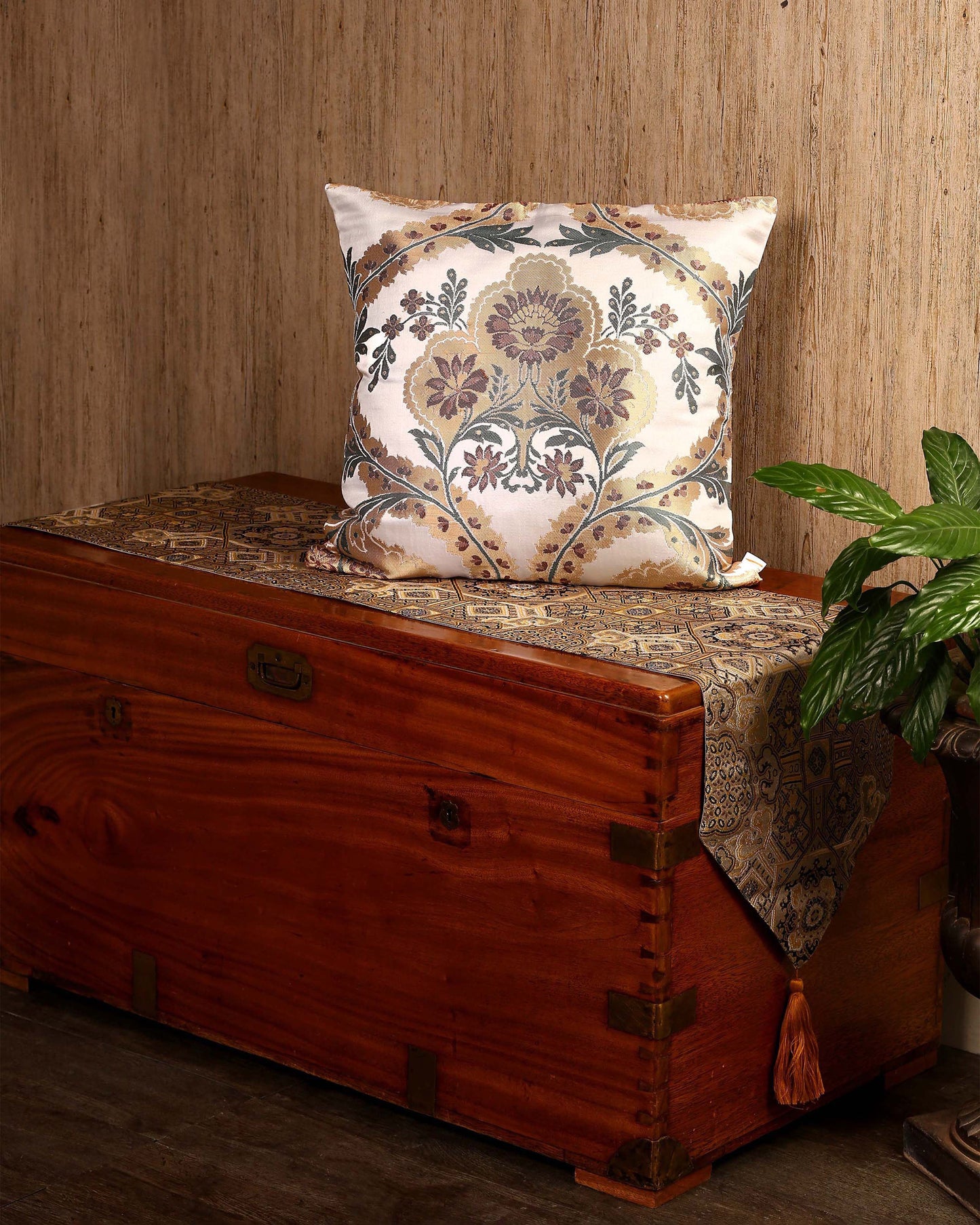 Baroque Satin Brocade Silk Cushion Cover