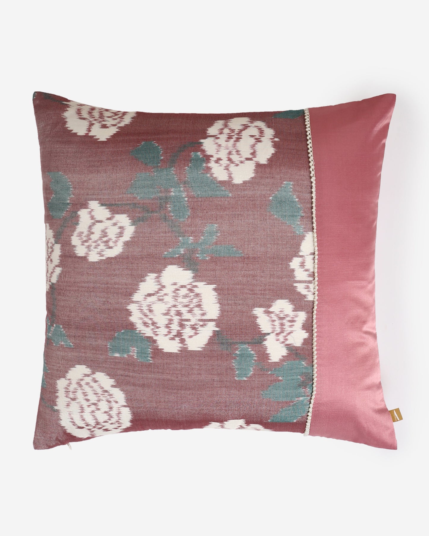 Birch Weft Ikat Silk Cotton Cushion Cover