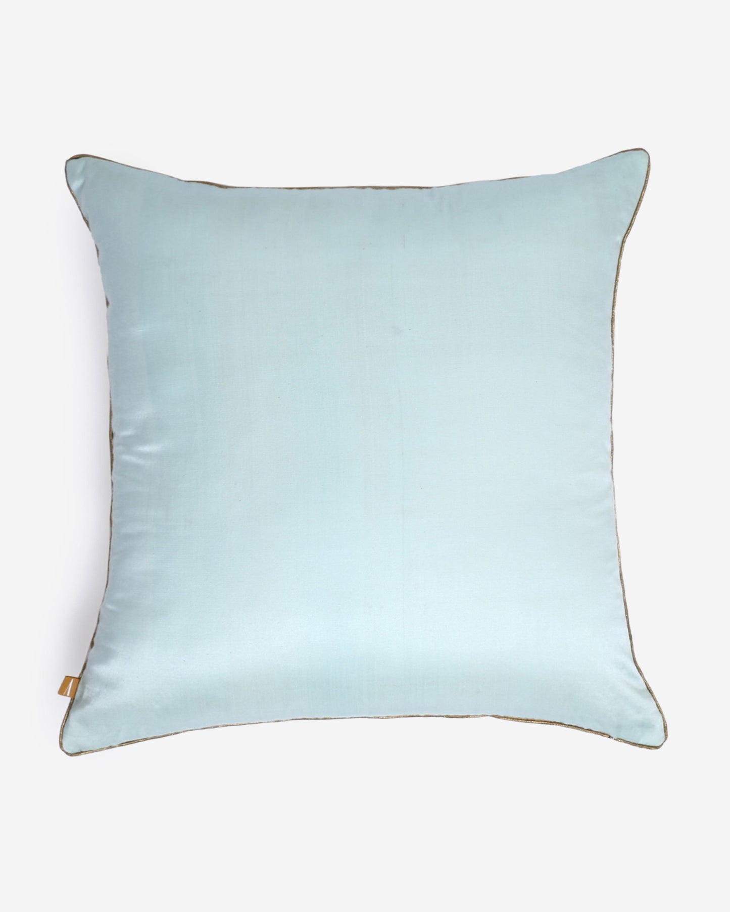 Azulejos Satin Brocade Silk Cotton Cushion Cover