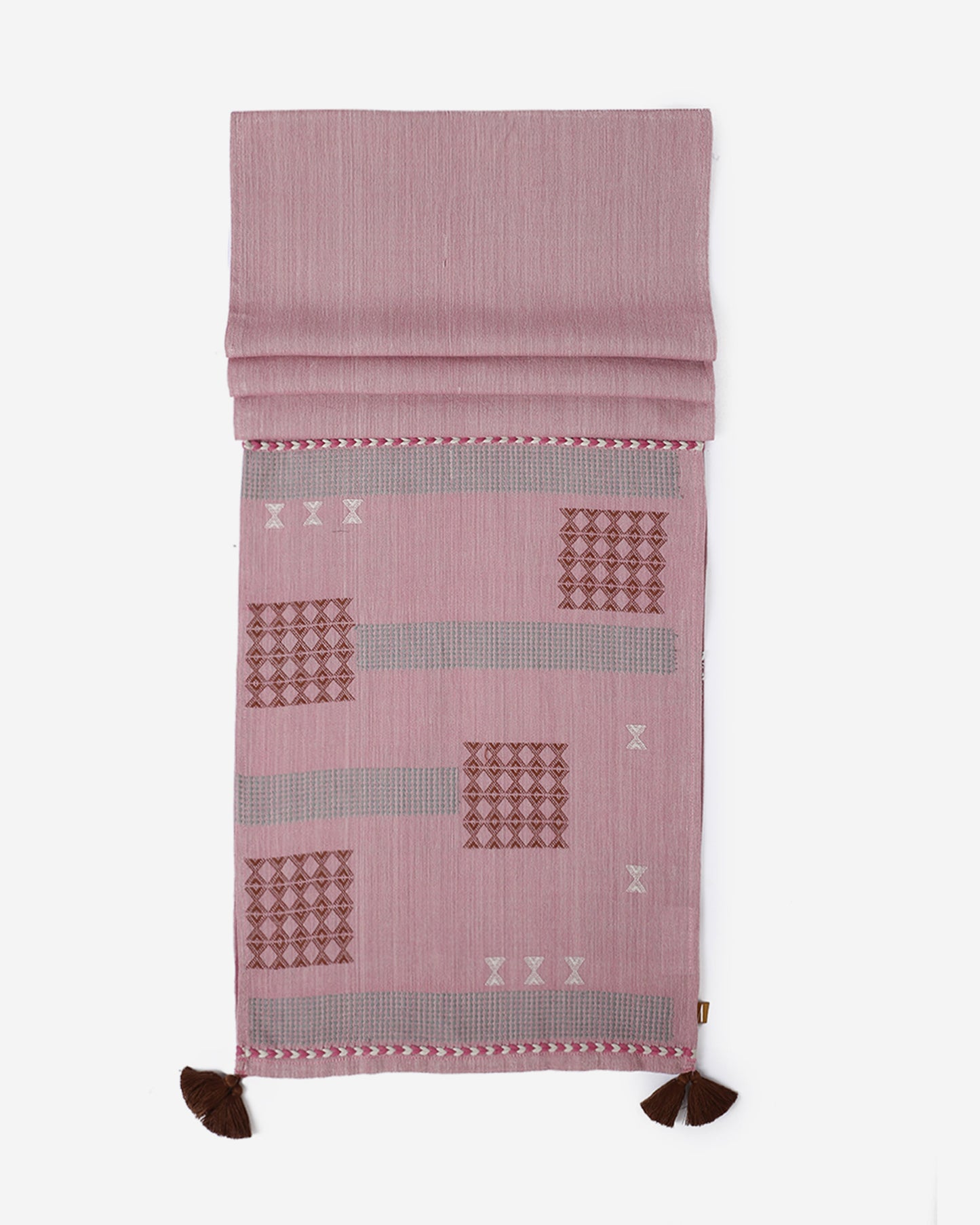 Moonscape Extra Weft Cotton Table Runner