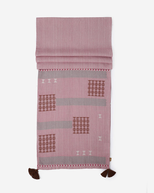 Moonscape Extra Weft Cotton Table Runner