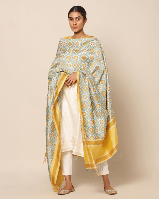 Prabha Double Ikat Silk Dupatta