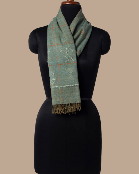 Niger Extra Weft Wool Silk Stole