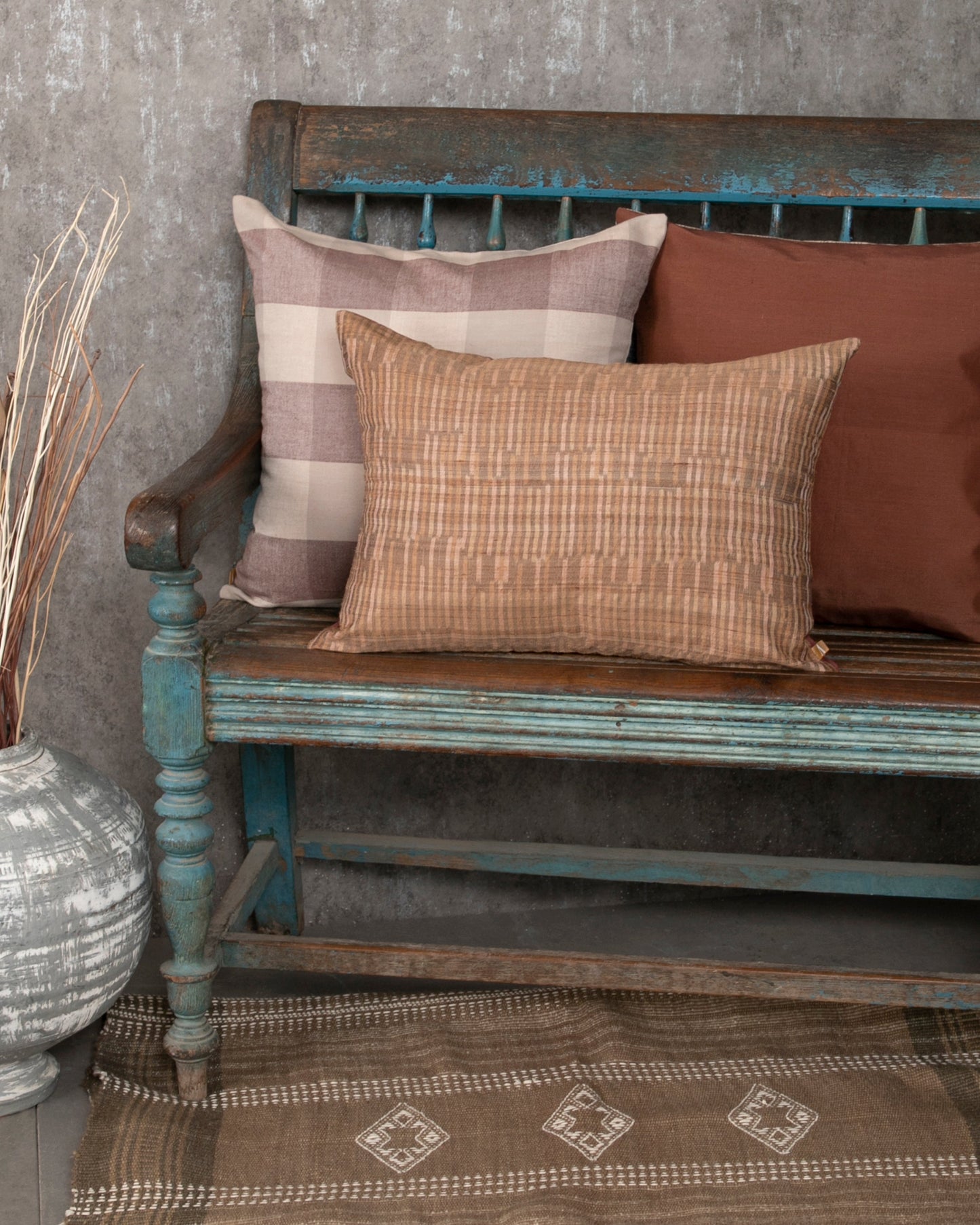 Mixed Warp Ikat Silk Cushion Cover