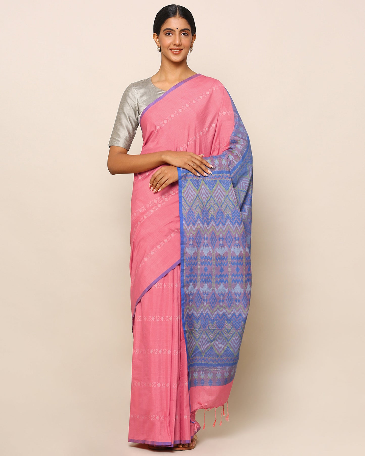 Ardha Warp Ikat Silk Cotton Saree