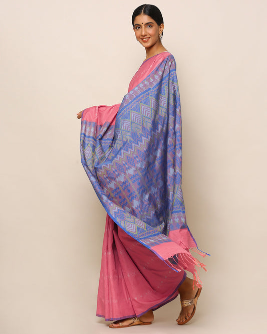Ardha Warp Ikat Silk Cotton Saree