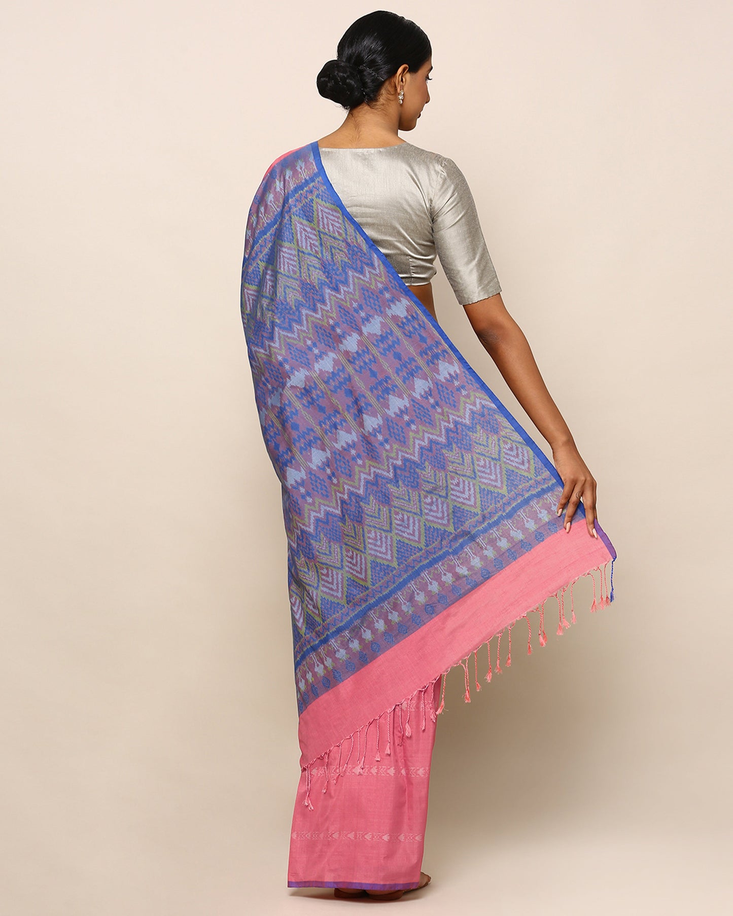 Ardha Warp Ikat Silk Cotton Saree