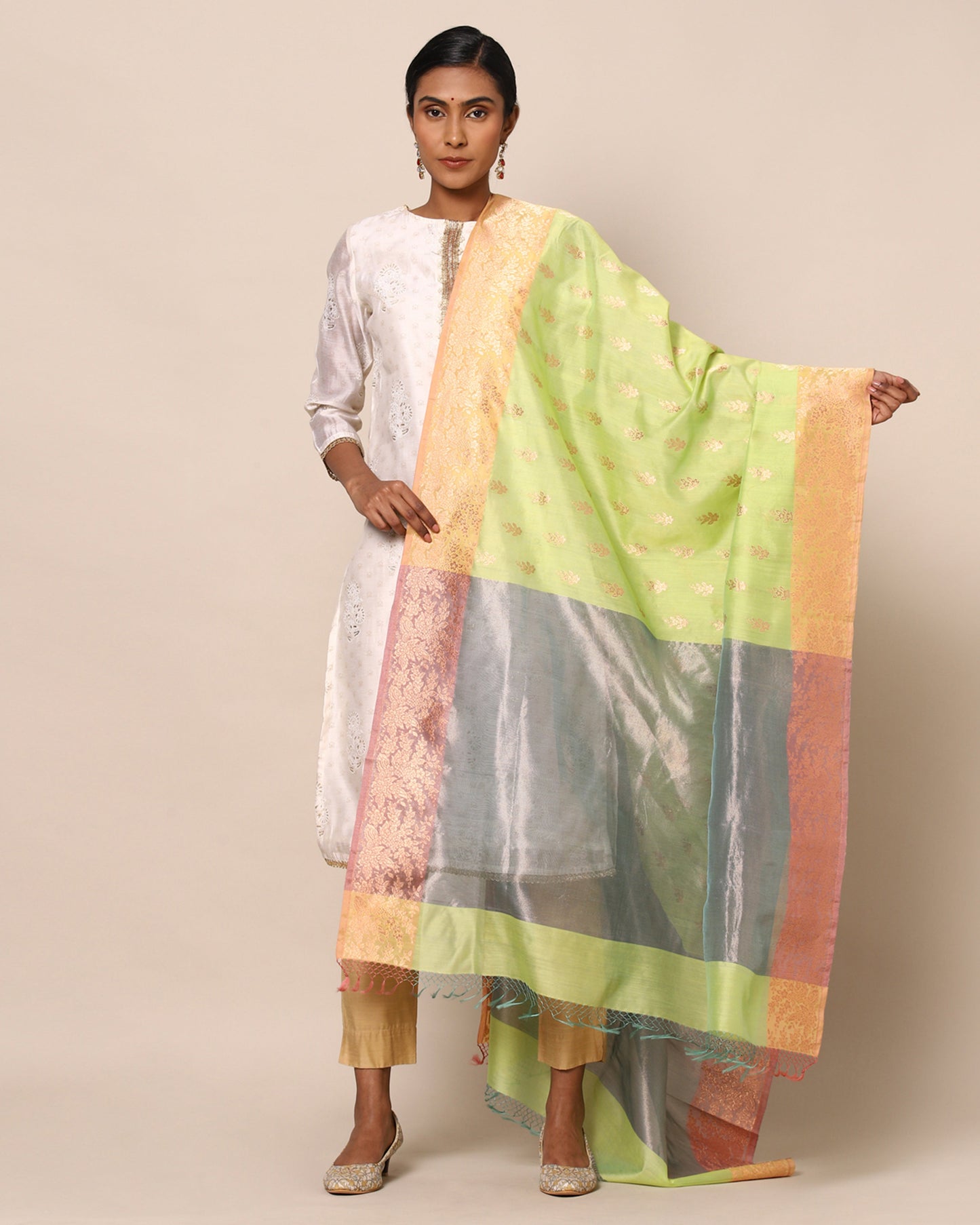 Sarasija Kadwa Silk Cotton Dupatta