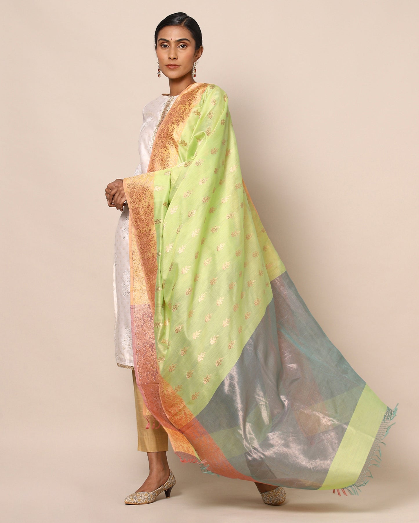Sarasija Kadwa Silk Cotton Dupatta