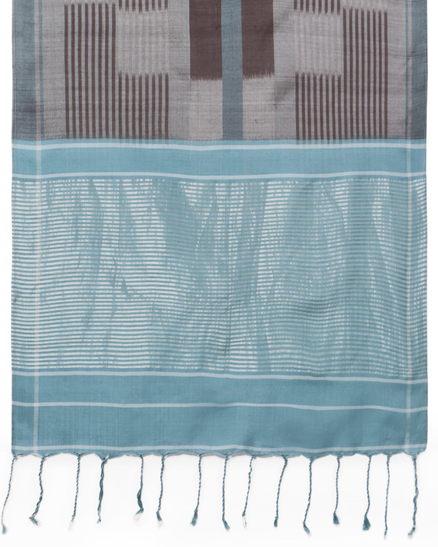 Ghana Warp Ikat Silk Cotton Stole