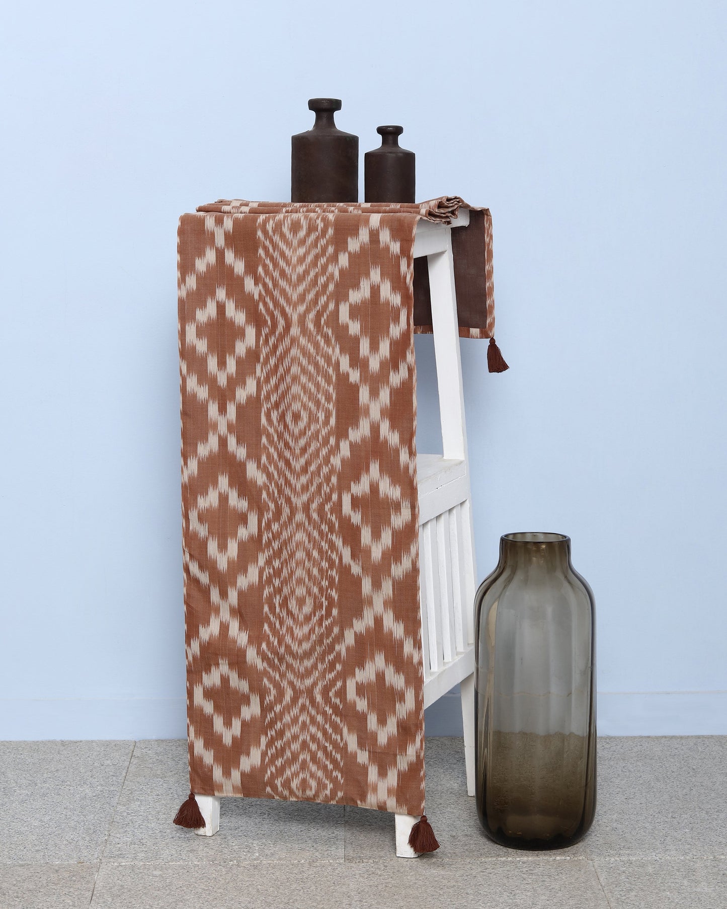 Stria Warp Ikat Cotton Table Runner