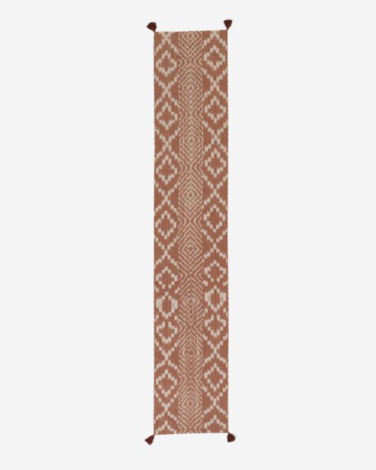 Stria Warp Ikat Cotton Table Runner