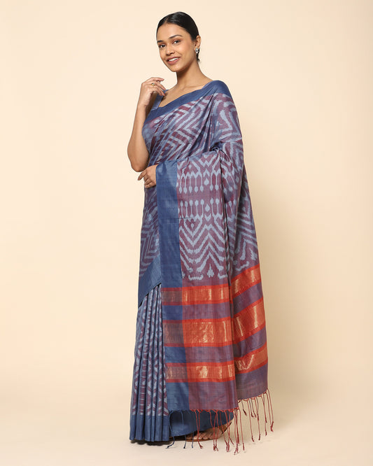 Dupa Warp Ikat Silk Saree