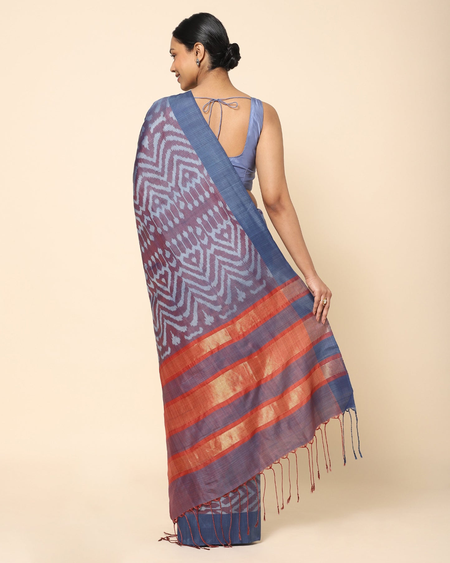 Dupa Warp Ikat Silk Saree