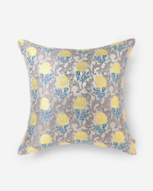 Rose Satin Brocade Silk Cushion Cover