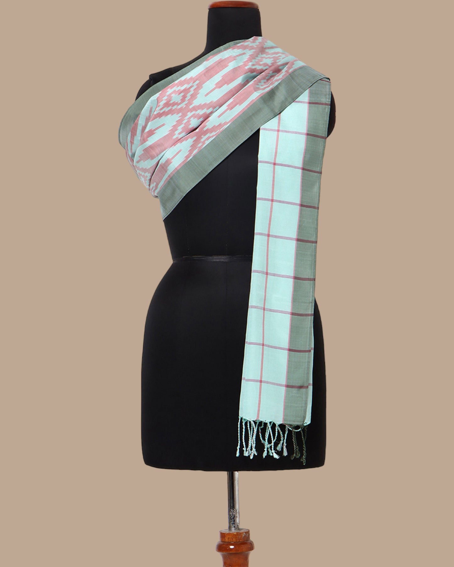 Raanjana Warp Ikat Silk Cotton Stole
