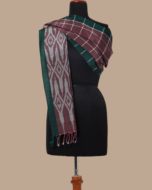 Raanjana Warp Ikat Silk Cotton Stole