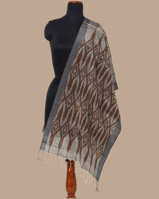 Raanjana Warp Ikat Silk Cotton Stole