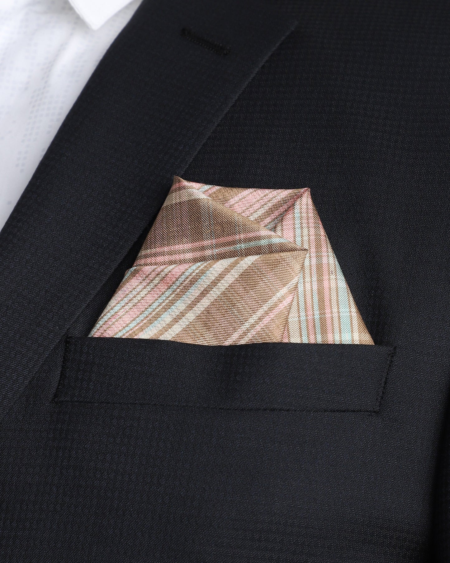 Misho Double Ikat Silk Pocket Square