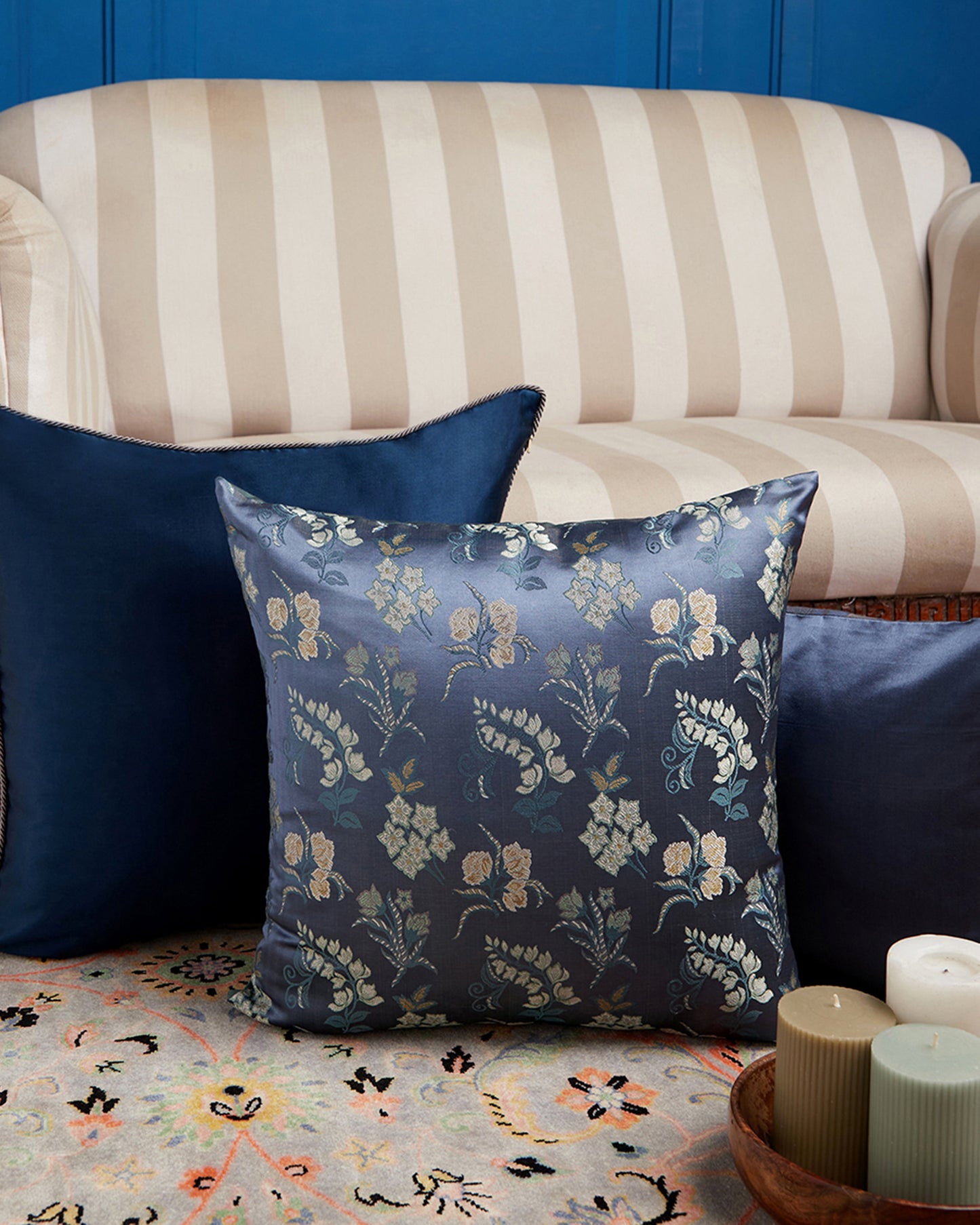 Gangam Tanchoi Silk Cushion Cover