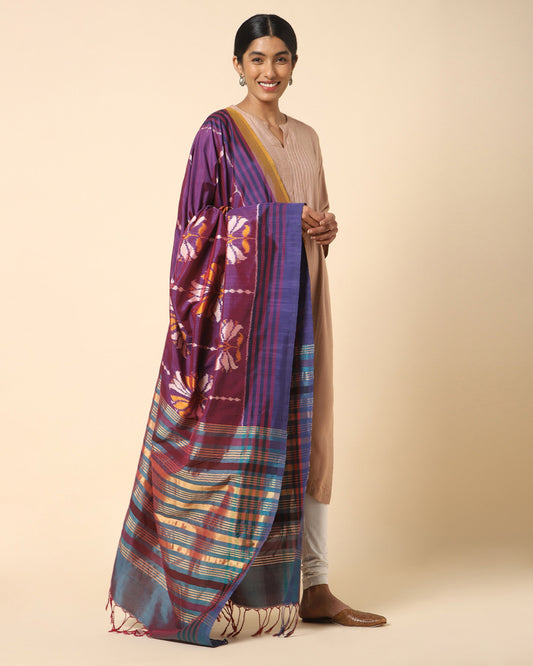 Pavani Weft Ikat Cotton Silk Dupatta