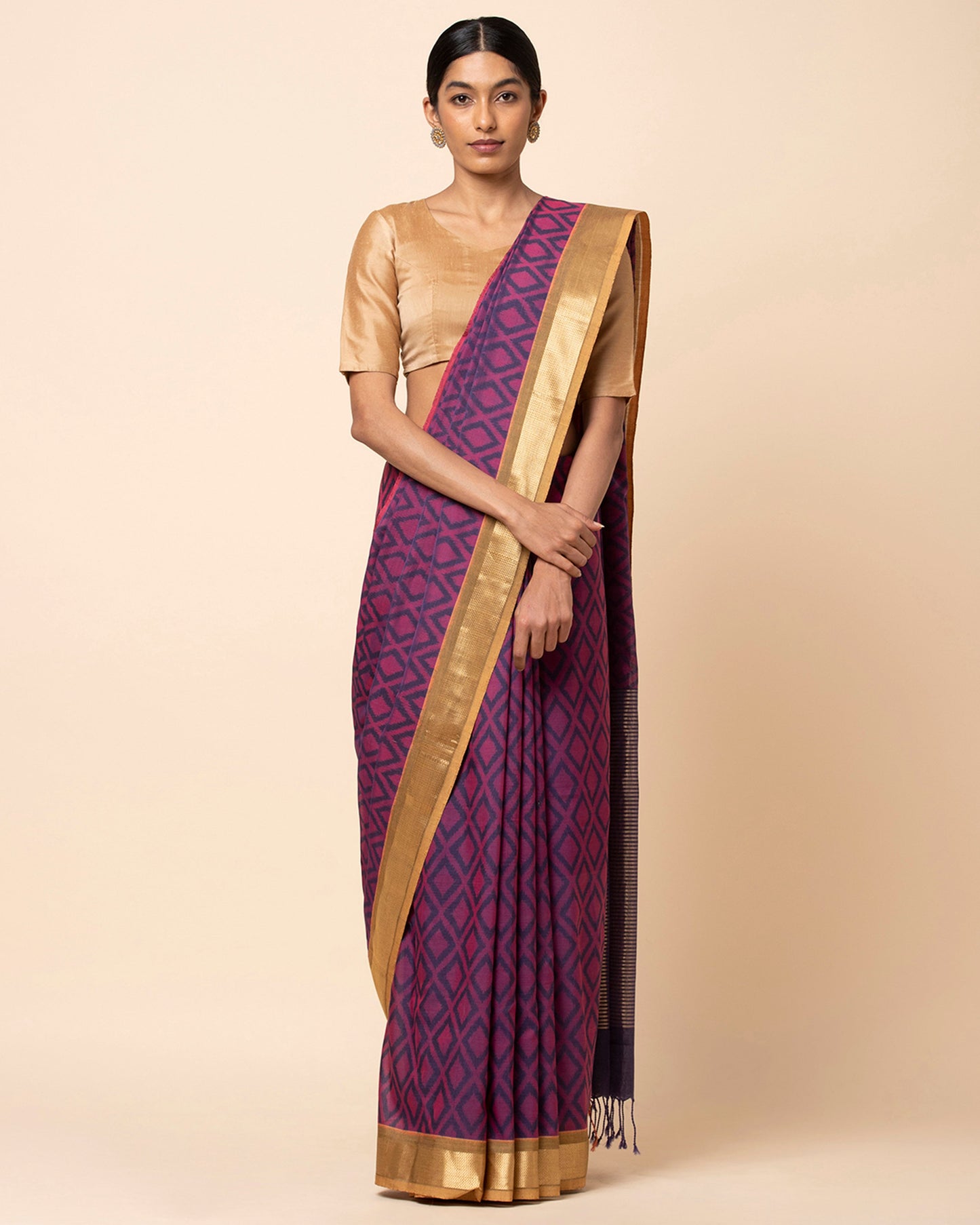 Gheethi Weft Ikat Cotton Saree