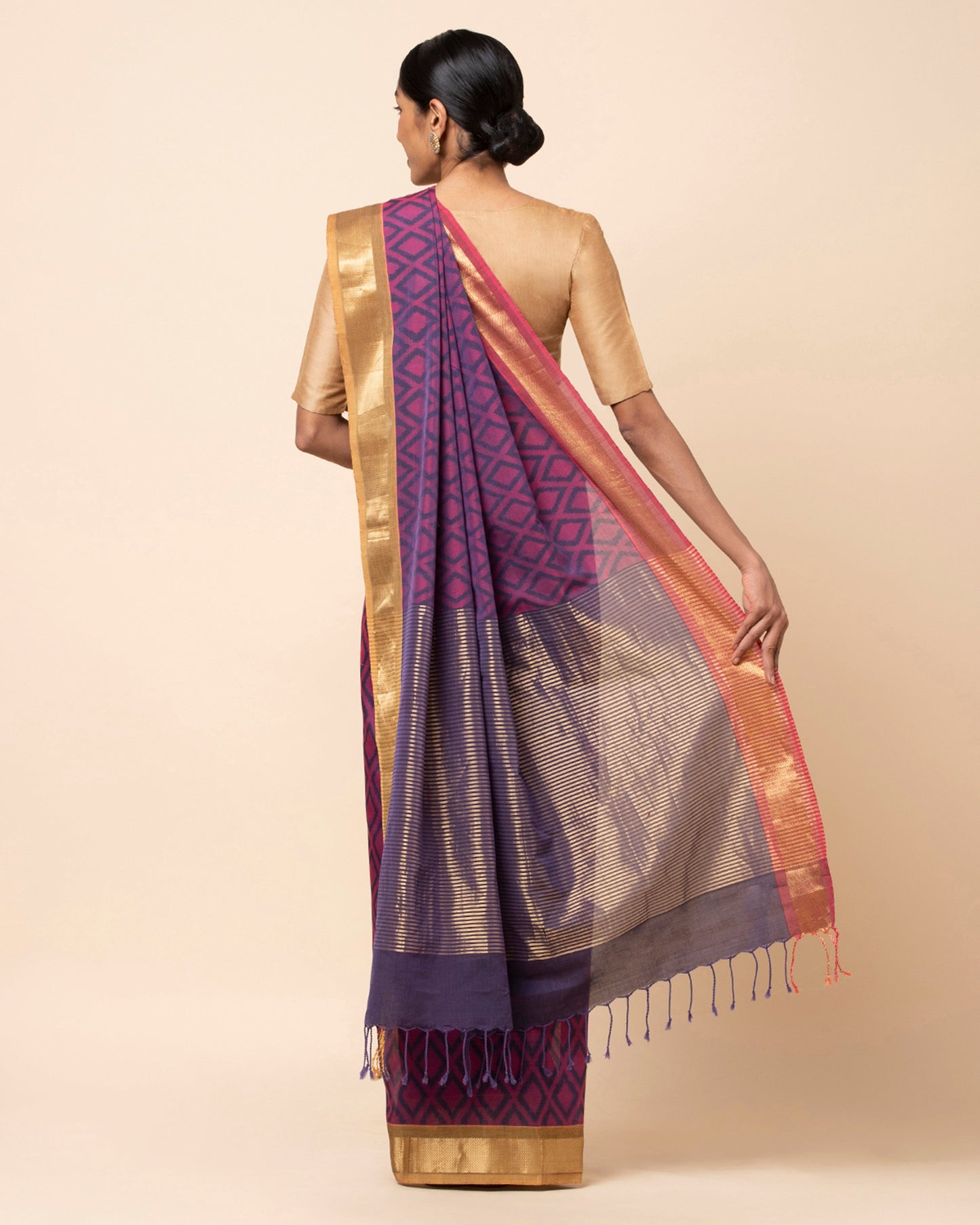 Gheethi Weft Ikat Cotton Saree