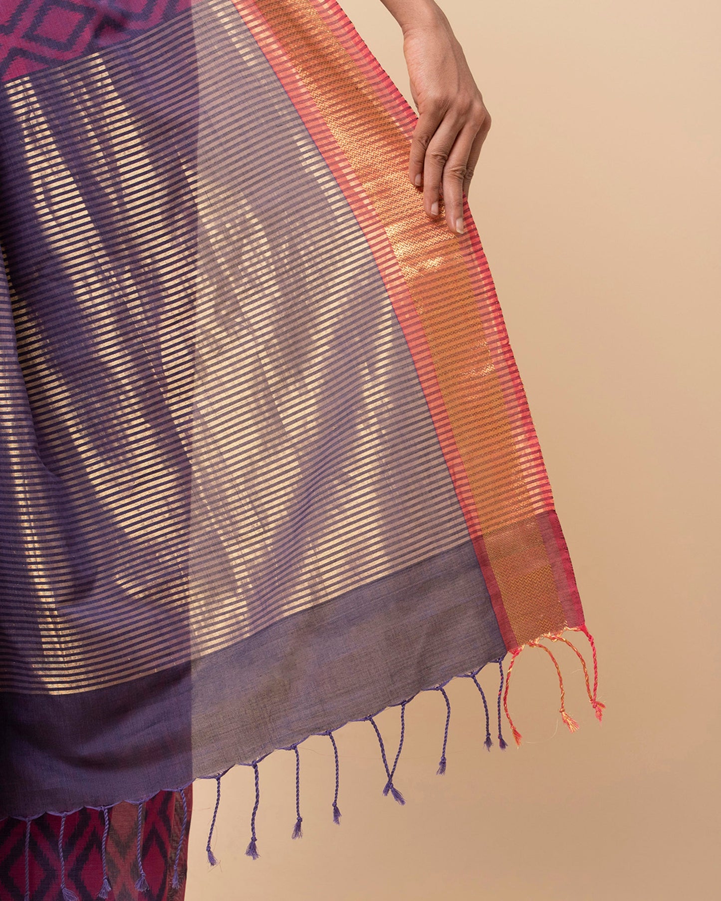 Gheethi Weft Ikat Cotton Saree